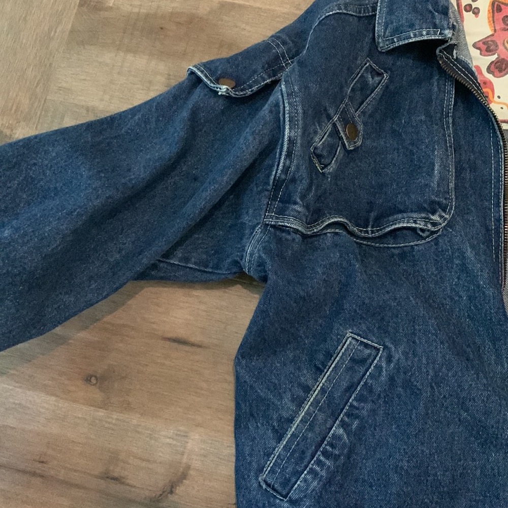 Vintage TAKABO Co.,LTD  Dark Denim Jean Jacket L - Picture 5 of 6